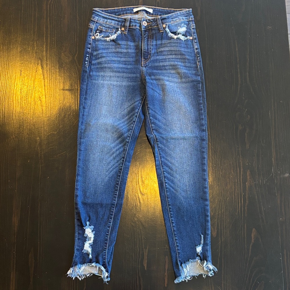 KanCan Dark Blue Distressed Skinny Jeans